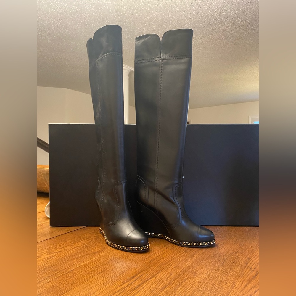 NEVER BEEN WORN Chanel Thigh-High Boots - Picture 2 of 4
